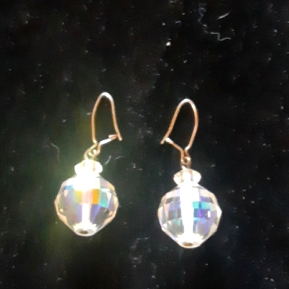 Chic Iridescent Glass Earrings